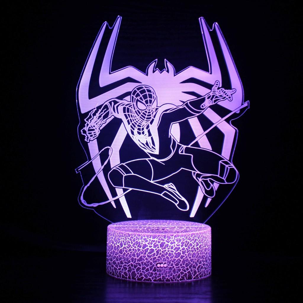 Spider-man 3d Led Night Light Modern Home Bedroom Decoration With Remote Control