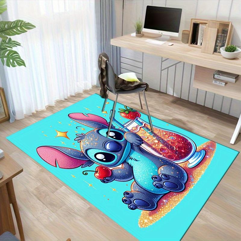 1pc. Cute Stitch Holding Cherry & Drink Glass Home Office Chair Outdoor Carpet Gift Decorative Rug Matz0410128