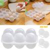 2 Grid 6 Gird Storage Box Transparent Egg Tray Portable Egg Carton Camping