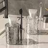 Plastic Mouthwash Toothbrush Cup With Handle Home Bathroom Tumblers Portable Mug Transparent Toothbrush Holder