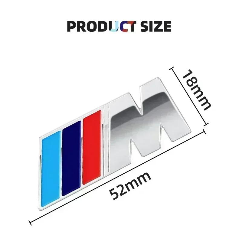 2pcs Car Sticker Adhesive Badge Decal Metal Emblem Fender Trunk Body Tailgate For BMW M M5 E36 E46 E60 E90 E92 X1 X3 X5 X6 g1
