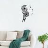 1 PC Black Iron Wall Art Elegant Flying Dandelion Modern Home Decor for Bedroom, Living Room, or Bathroom. Waterproof, Rustproof & Durable Wall Decor