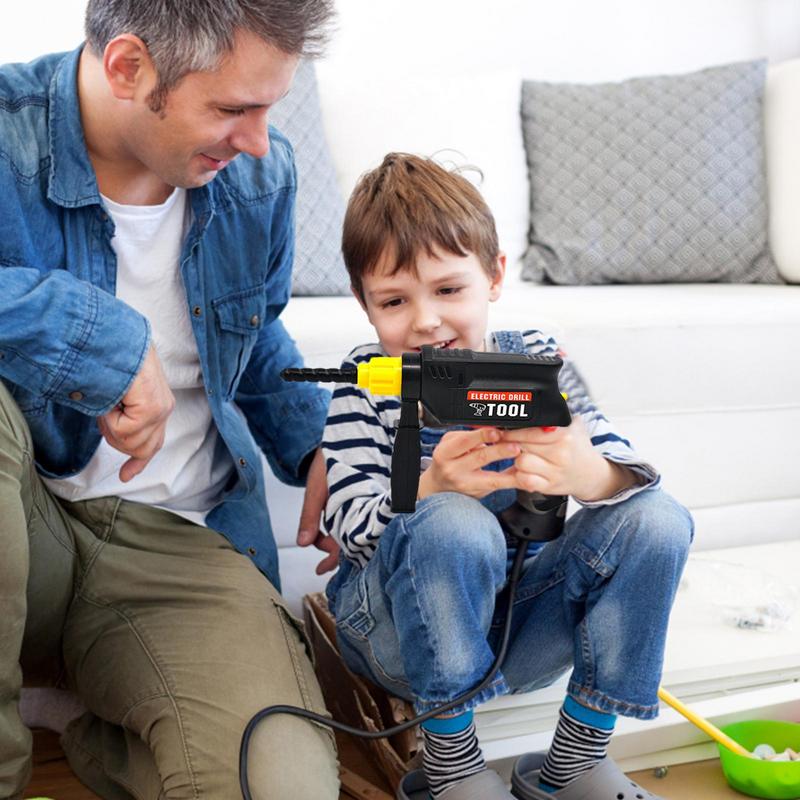 Имитация электрической дрели, инструмент для ремонта, модель, ролевые игры, детская игрушка в подарок для детей, игры для вечеринок, уличные игрушки