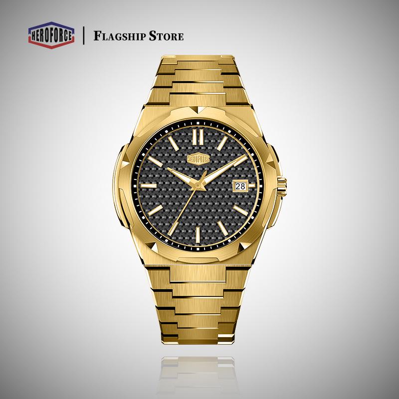 HeroForce 5004TK Men's Quartz Steel Band Wristwatch - Elegant, High-End Design