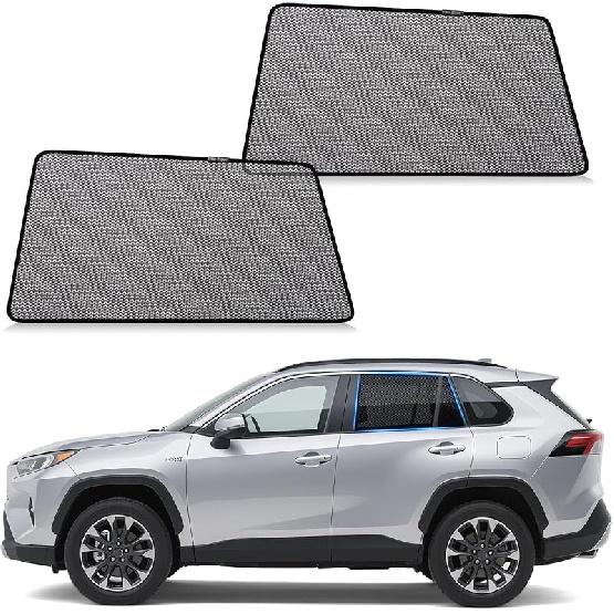 ZATOOTO Автомобильные шторки на окна Toyota RAV4 -2024 Для заднего окна | 2 шт. Солнцезащитные шторки для детей и домашних животных | Блокируют 99% УФ-лучей и тепла | Дышащая сетчатая шторка для приватности |