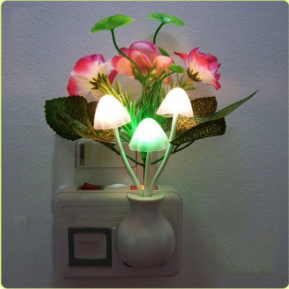 Bedroom Bed Lamp Home Decor Sensation LED Night Light Romantic Flowers Color Changing