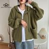 Свободный свитер с капюшоном, кардиган, пальто, женский осенне-зимний новый модный свитер в стиле ретро в ленивом стиле