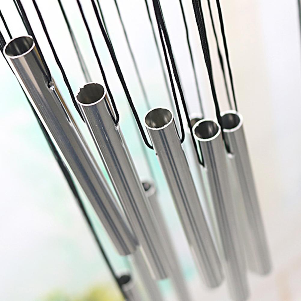 Metal Wind Chimes with 12 Aluminum Alloy Tubes Hanging Sympathy Wind Chimes for Home Garden