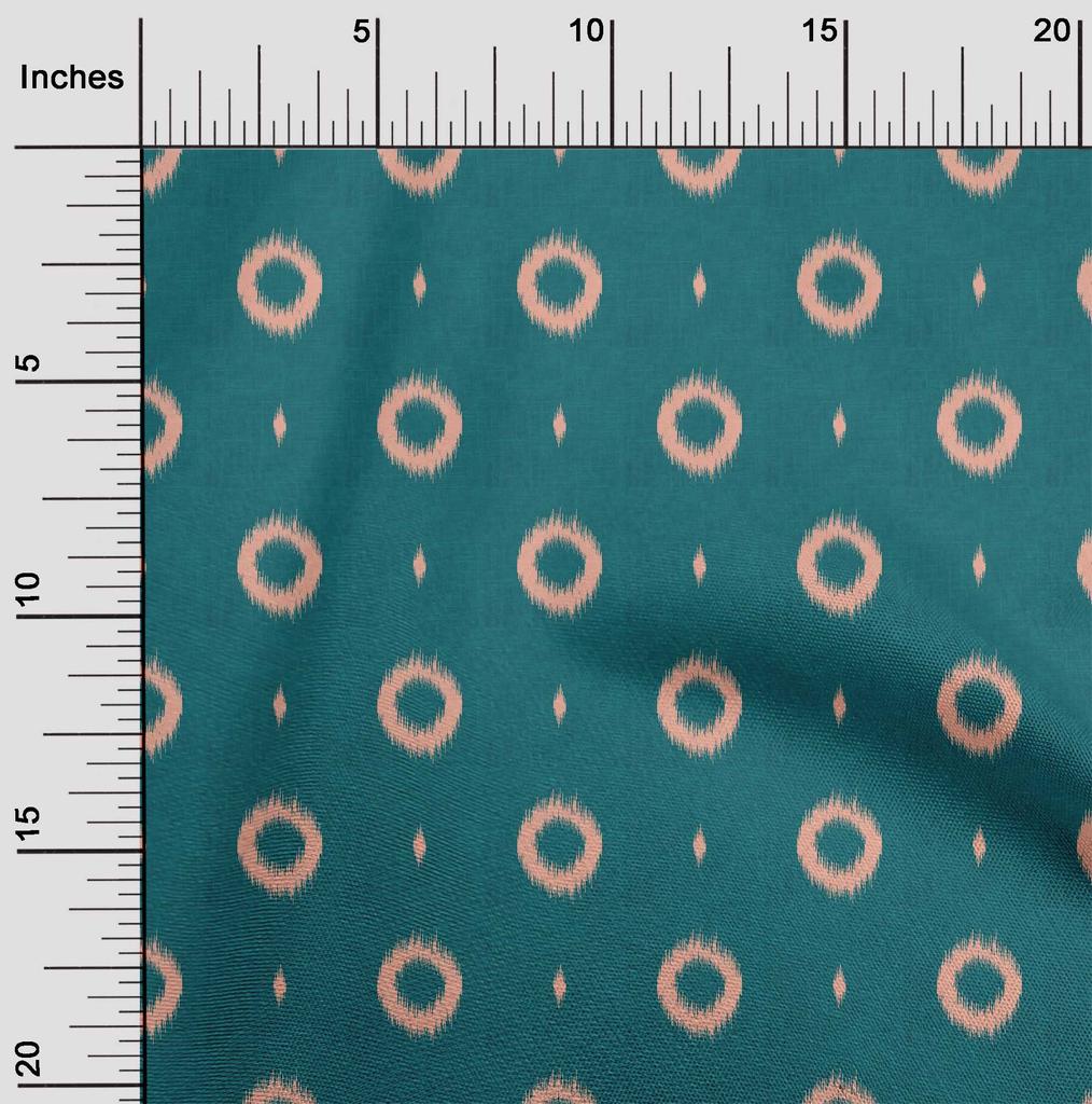 oneOone Ткань Cotton Flex Dark Teal Blue в полоску в стиле икат для поделок, декоративная ткань с принтом по ярдам, 40 дюймов