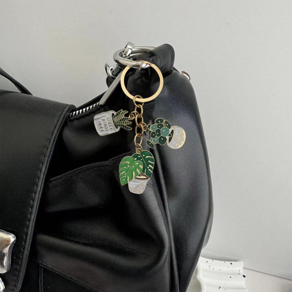 Стильный женский суккулентный брелок в форме природы, подвесной брелок для ключей, подвеска для сумок и сумок в машине, украшение