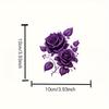 Очаровательная фиолетовая роза наклейка на автомобиль, элегантное ПВХ цветочное украшение для транспортного средства, клейкий акцент для кузова автомобиля, окон и ноутбуков