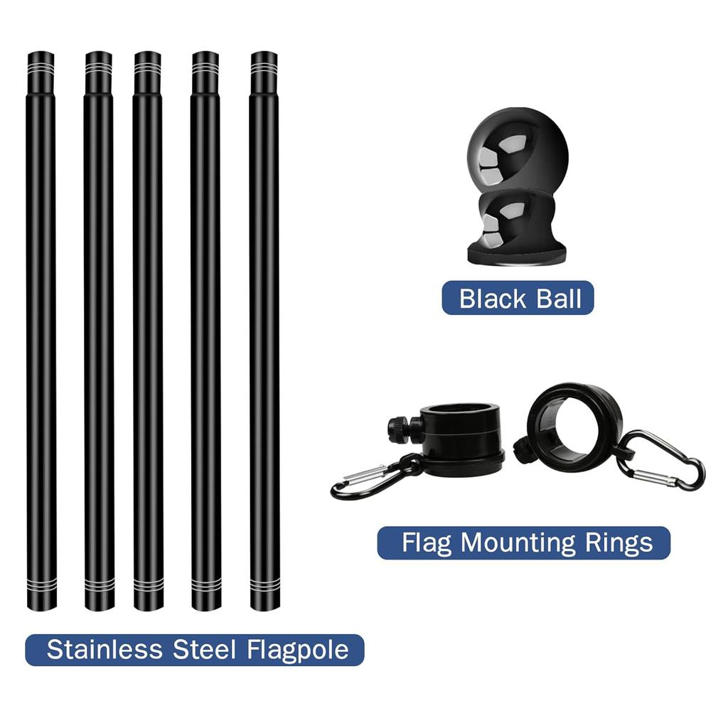 5/8,5 футов регулируемый флагшток комплект из нержавеющей стали настенный держатель для флагштока двора баннер для крыльца дома жилого