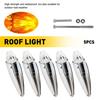 5X Cab Roof Marker Lights Yellow 17 LED Lights For Peterbilt Kenworth Van Truck