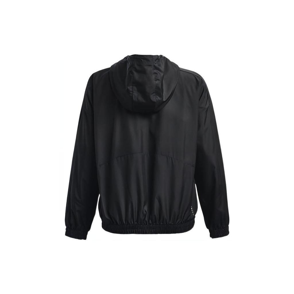 Under Armour Однотонная толстовка с капюшоном на молнии с надписью в стиле ретро, женские куртки, черный цвет 1369845-001