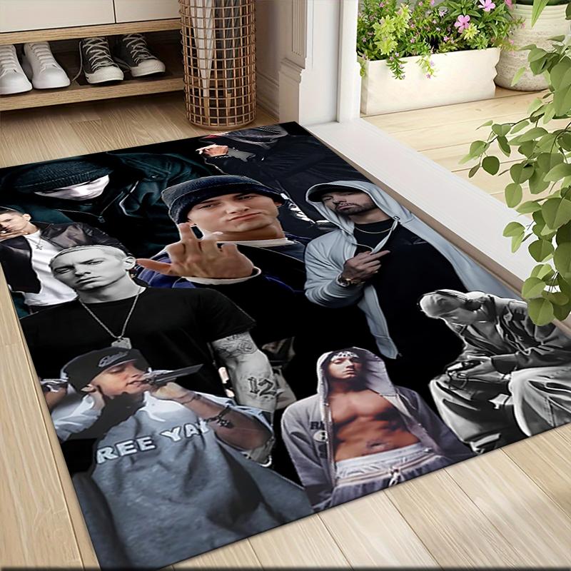 Eminem'S Versatile Style Carpet Rug Soft Washable Anti Slip Home Living Room Sofa Mats Personalized Christmas Rug