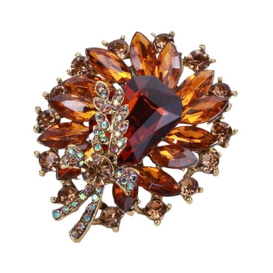 Брошь из искусственного драгоценного камня, свадебная брошь со стразами, модное платье, пальто, аксессуары, милые украшения для женщин и девочек