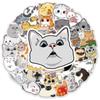 50PCS Cute Cartoon Cat Motorbike Helmet Stickers Creative Waterproof Rear Trunk Sticker Motorcycle Body Scratch Cover Decals