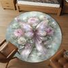 1pc Butterfly, Floral Round Chair mat Area Rug - Non-Slip, Floor Mat for Office, Bedroom, and Indoor Decor-1002313