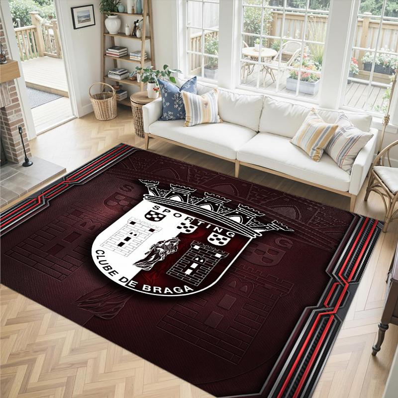 Braga FC Design Crystal Velvet Carpet Cozy Non?Slip Printed Rug For Bedroom Living Room Entrance
