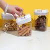 Rectangular Dry Food Cereal Flour Beans Airtight Flip Storage Container Holders