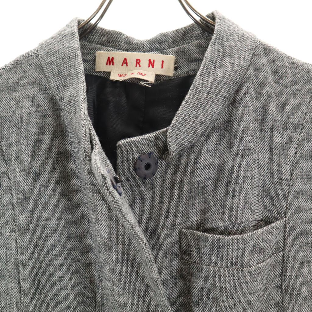 Marni Made In Italy Wool Blend Coat 40 Gray Women Used
