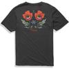 Roark Flower Premium Double Side Graphic Print Tee In Black Unisex T-Shirt
