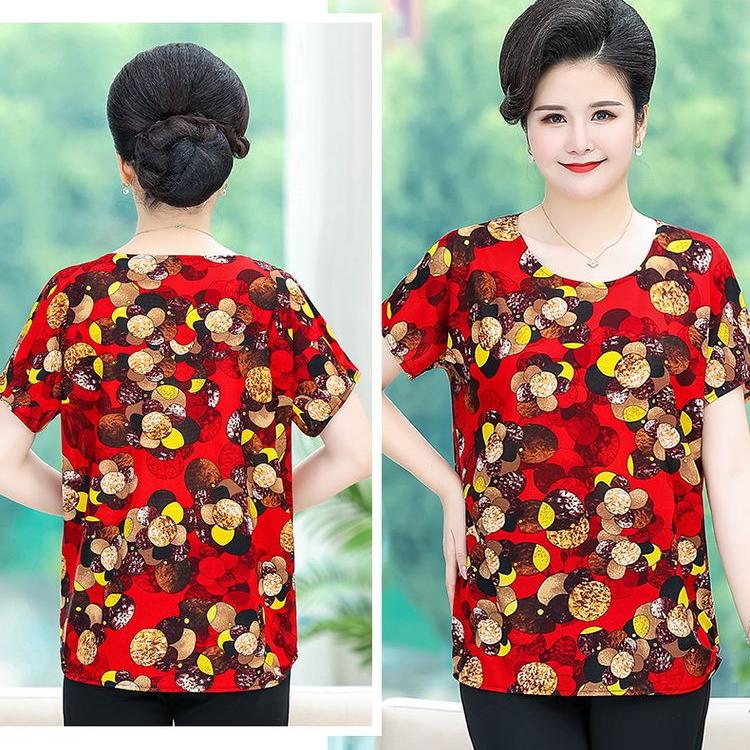 Женская модная повседневная футболка с короткими рукавами и сотнями принтов, свободные дышащие топы