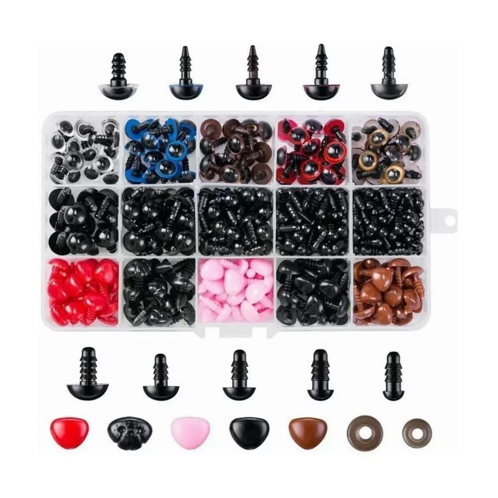 752pcs With Washers Resin Eyes Assorted Sizes Stuffed Animals Craft Resin Noses  Plush Toy Making