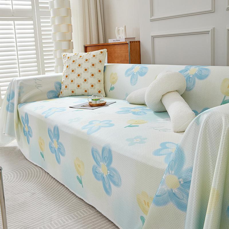 Ледяной шелк, чехол для дивана, лето, лето, милый мультфильм, полотенце для дивана, универсальный универсальный кожаный чехол для дивана, полное покрывало, одеяло