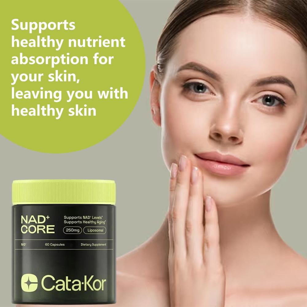 CataKor NAD+ Core — Liposomal NAD+ 250mg, 60 Vegetable Capsules, Supports NAD+ Levels and Healthy Aging