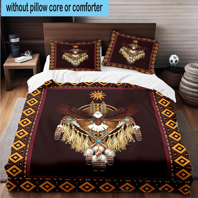 Native American Dreamcatcher 3pcs Bedding,Including 1pc Duvet Cover And 2pcs Pillowcases Perfect for Christmas,Ideal for Bedroom, Dormitory