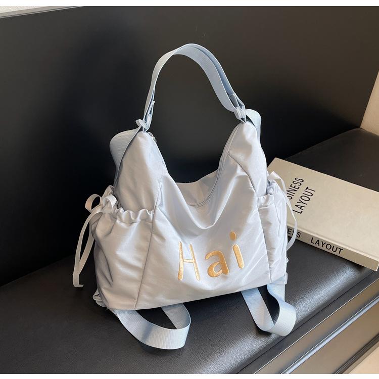 Сумка-тоут женская 2024 года, новая большая вместимость, рюкзак для поездок на работу с надписью «иностранное чувство» для студентов колледжей, для поездок на работу в класс