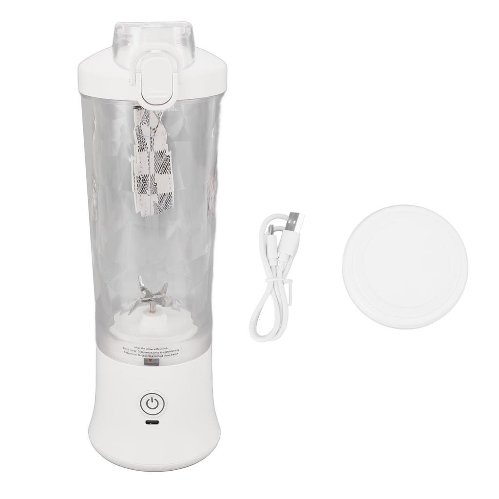 Portable Blender 600ml 2 Modes 150W 18000RPM USB Rechargeable 4000mAh Battery Leakproof Lid Mini