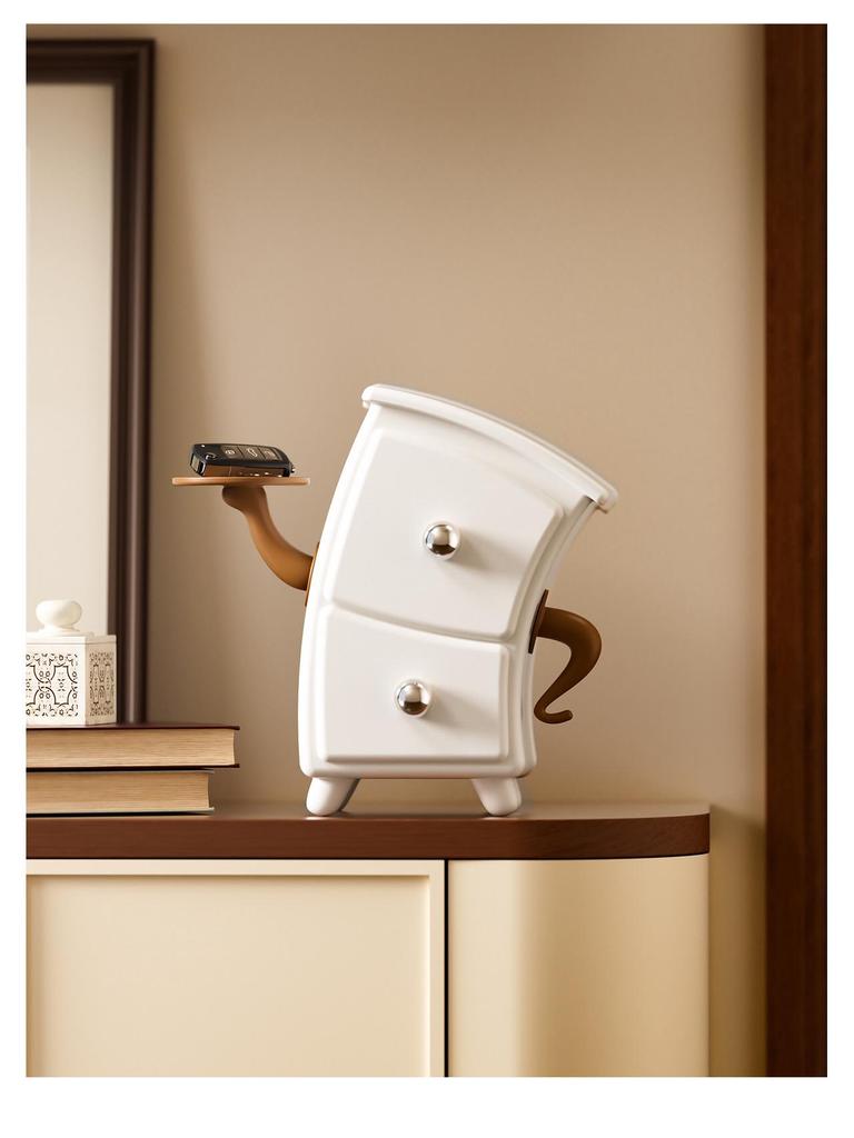 Забавный шкаф для хранения в китайском стиле: Милый многослойный органайзер с ящиками, руки в боки