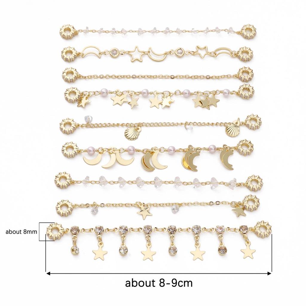 1pc/bag High Color Set Crystal And Bead Safety Chain DIY Bracelet Earrings Jewelry Accessories