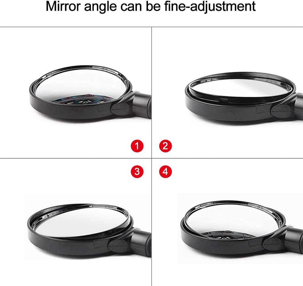 Велосипедное зеркало заднего вида 360° регулируемое широкоугольное зеркало заднего вида вращающееся зеркало выпуклое зеркало упаковка 1 пара