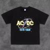 ACDC Метал Рок Группа Топ Графическая Футболка Летняя Мода Спорт Чистый Хлопок Мужская Футболка Детская Одежда Футболка Y2k Женская