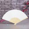 5 шт. Складной бамбуковый ручной веер Летний жаркий день Складной веер Реквизит ДекорацияБелый