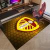 Leeds Crest Design Printed Area Rug for Office, Chair Rug, Decorative Carpet Floor Mat, Large Size Fan gifts Christmas gifts