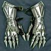 Medieval Gauntlet Pair Accents Knight Crusader Armor Steel Gauntlet Gloves