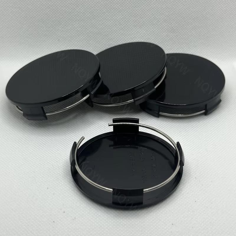 4 шт./компл. 65 мм Автомобильные колеса Обод Колпак ступицы Колпаки на центр колеса автомобиля Черный Серебристый АБС-пластик Колпак Пылезащитные крышки Автоаксессуары