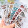 Nail Art Flat Bottom Mixed Color Multi-size Multi-color 6 Grid Divided Nail Jewelry Stickers Diamond Diy Material