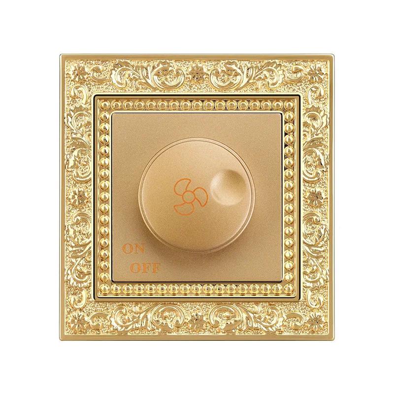 Роскошный винтажный кнопочный переключатель 1/2/3/Gang 2Way, стандартная медная настенная розетка ЕС-Франции, универсальный выключатель света для дома, розетка