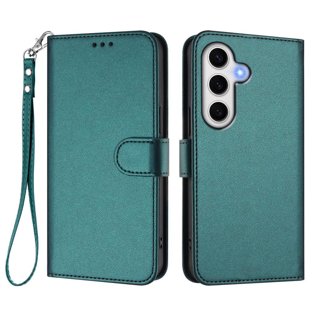 For Samsung Galaxy S24 FE Leather Case Wallet Stand Phone Cover with Wrist Strap