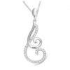 [N1563] - Silver Pendant 'Sissi' Silver-white (rhodium-plated) - 32x12 Mm