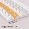 1 шт. 1 м ПВХ Декоративная отделочная линия для дома Самоклеящаяся мягкая линия Декор потолочного плинтуса Заполняющая щели Линия настенного молдинга 3D стикер
