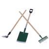 3Psc/Set Metal Garden Spade Rake Tools For Dolls House Miniatures Accessories