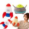 Sale 18/27cm Plush Rocket Toy Stuffed Spaceship Throw Pillow Soft Decor Birthday Gift Space Discovery Educational For Kids