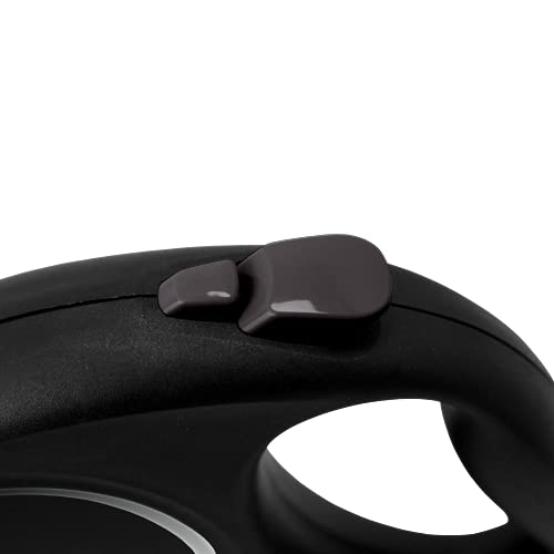 Flexi Черная Дизайнерская Лента Маленький 5м Черный Поводок для Собаки