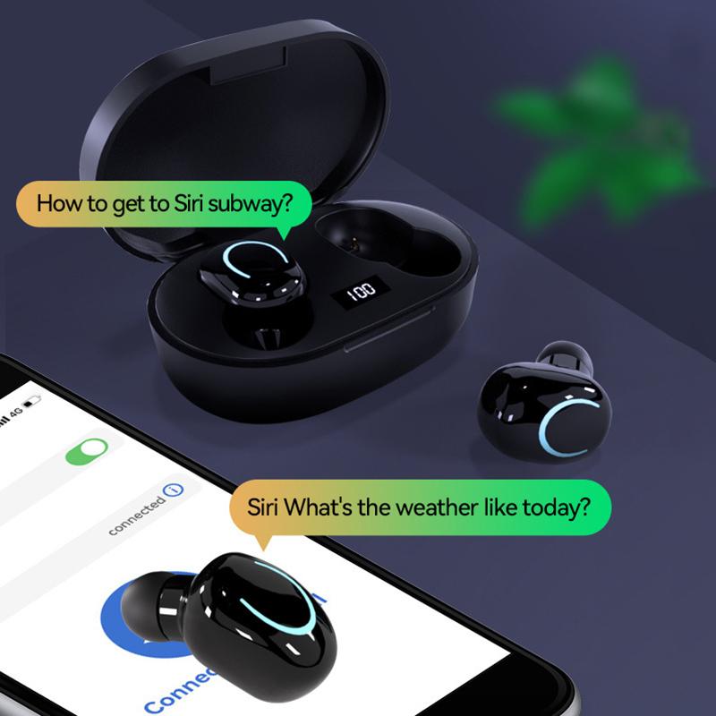 VAORLO X12 Мини-вкладыши Беспроводная гарнитура с шумоподавлением Наушники с цифровым дисплеем для Xiaomi Android Водонепроницаемые стереонаушники